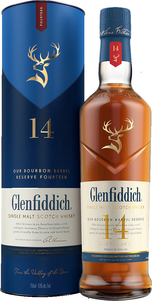 Glenfiddich 14 Year Single Malt Scotch Whisky 750mL