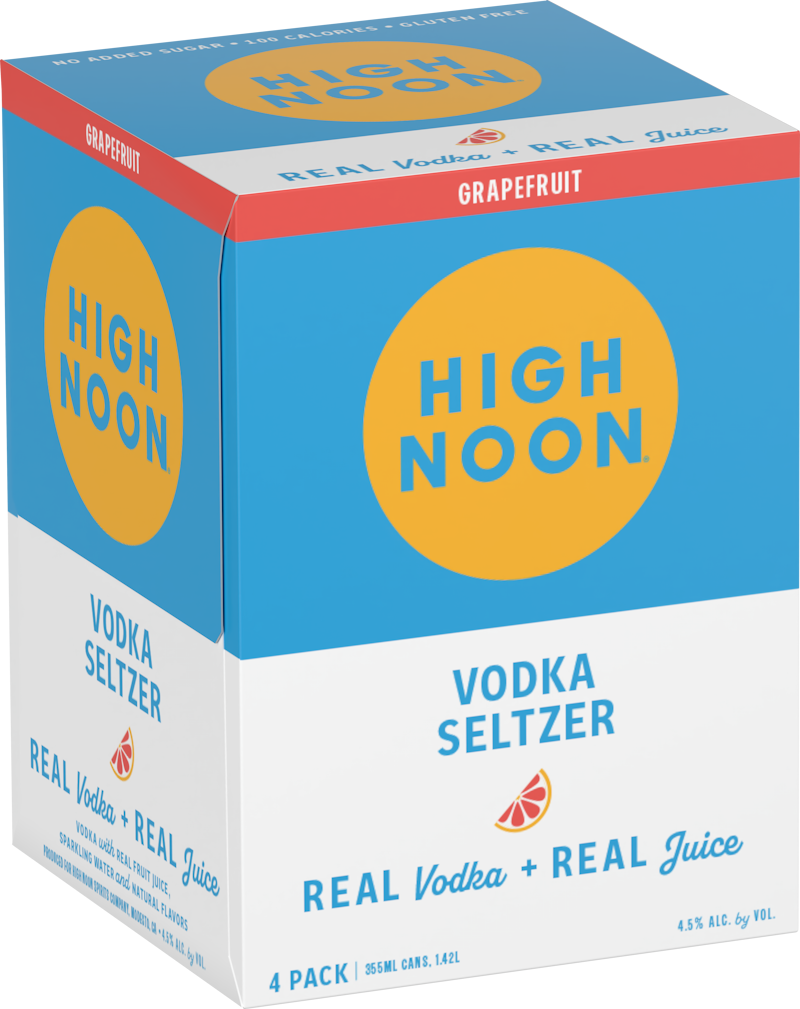 High Noon Grapefruit Vodka & Soda 4-pack Cans 12 oz - BottleBuys