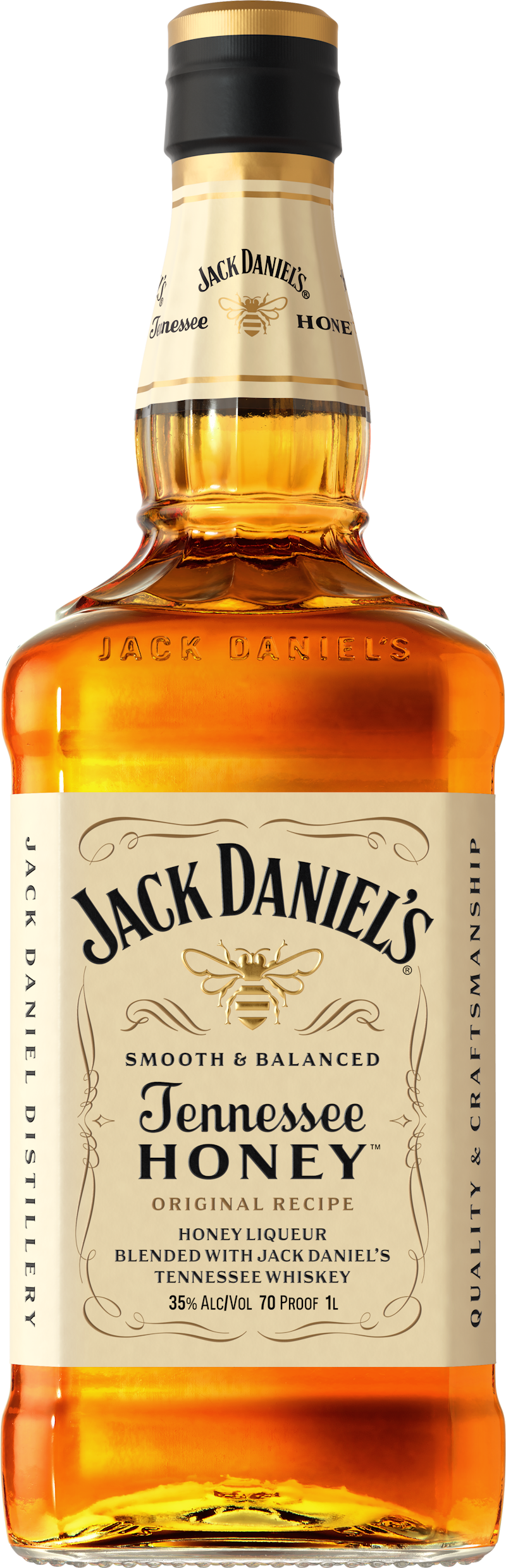Jack Daniel's Tennessee Whiskey Honey Liqueur Lit - BottleBuys