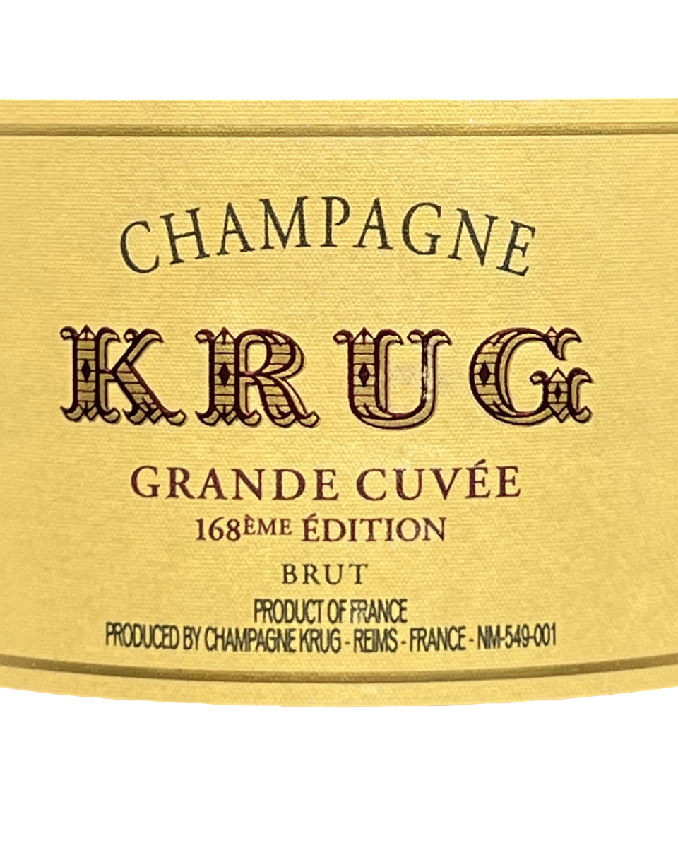 Krug Champagne Grande Cuvee 168th Edition - Gallagher and Graham